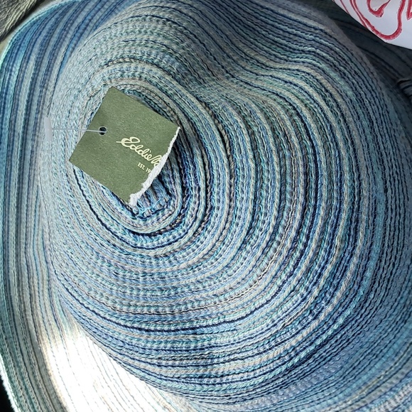 Eddie Bauer Blue Striped Women's Sun Hat - Picture 7 of 8